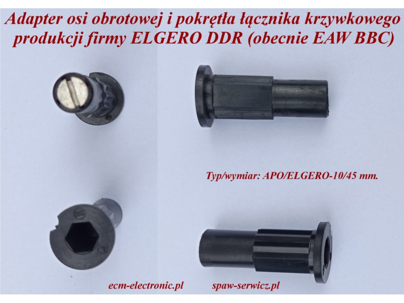 Adapter osi obrotowej łączników krzywkowych ELGERO DDR